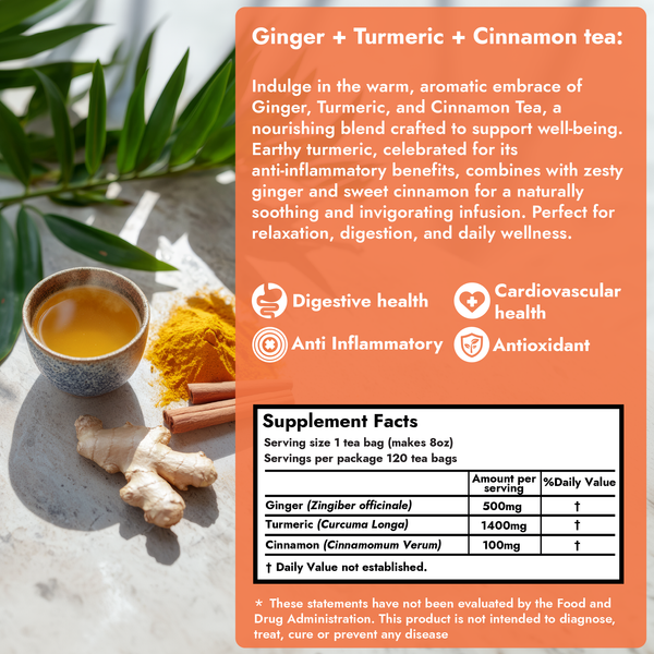 Ginger, Turmeric, Cinnamon Tea